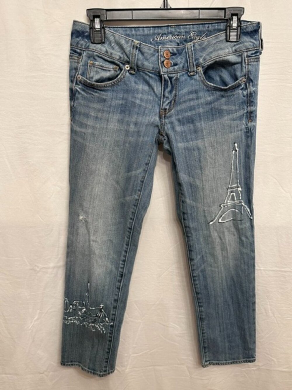 American Eagle Artist Jeans Women's Size 4 Embellished Denim